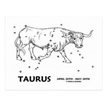 Taureau (20 avril - 20 mai) carte postale