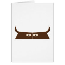 Taureau bull carte de vœux