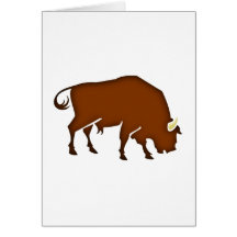 Taureau bull carte de vœux