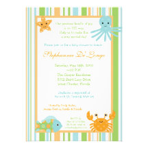 {TBA} 5x7 de OceaanUitnodiging van het Baby shower