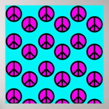 Teal hippie de l'adolescence super et signes de pa posters