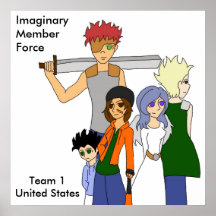 Team 1 van ImaginaryMemberForce het Poster van Ver