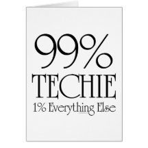 Technicien de 99% carte de vœux
