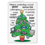 technologie digitale geeky Kerstmis Kaart