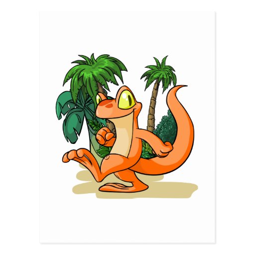 Techo orange sur une recherche d'île de mystère carte postale