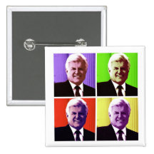 Ted Kennedy - bouton d'art de bruit Badge Avec Épingle