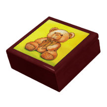 Teddybeer met een vlinderdas juwelen doosjes