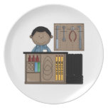 Tee - shirt personnalisable de mécanicien automobi assiettes pour soirée