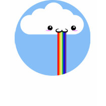 Tee-shirt vomissant d'arc-en-ciel de nuage t-shirt