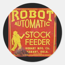 teken van het robot het autovoer sticker