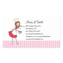 Télécarte personnelle de rétro chef de fille - cus cartes de visite personnelles