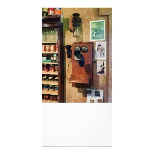 Téléphone démodé photocartes personnalisées