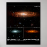 Télescope spatial de la galaxie en spirale NGC 733 Affiches