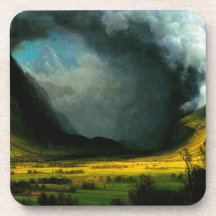 Tempête d'Albert Bierstadt dans les caboteurs de m Dessous-de-verre