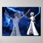 Tempête de foudre - copie de conception d'Anime Posters