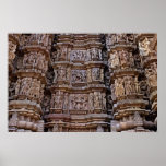Temple de Khajuraho, Inde Affiche