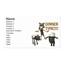Temps de dîner cartes de visite personnelles