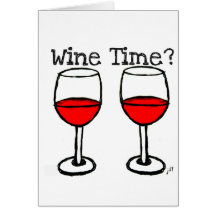 "TEMPS DE VIN ? "COPIE EN VERRE DE VIN ROUGE CARTES DE VŒUX