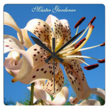 Temps d'horloge floral de cadeaux principaux de ja