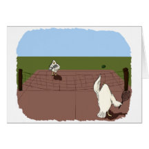 Tennis de poulet cartes de vœux