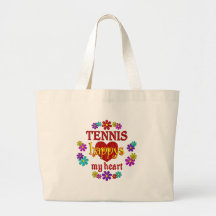 Tennis heureux sacs de toile