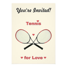 Tennis pour l'amour invitations