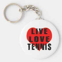 Tennis vivant d'amour porte-clef