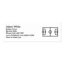 Terrain de football cartes de visite personnelles