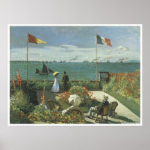 Terrasse chez Sainte-Adresse, Claude Monet 1867 Posters