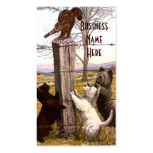 Terriers abstraits de cru et carte de visite de ch