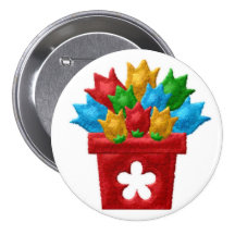 Terug naar School, de Pot van de Bloem van de knop Speld Buttons