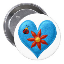 Terug naar School, het Blauwe Hart van de knopen v Speldbuttons