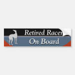 Teruggetrokken Raceauto aan boord Bumpersticker
