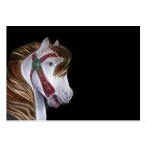 Tête de cheval de carrousel cartes de visite