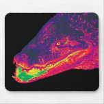Tête de crocodile/alligator, artistique tapis de souris