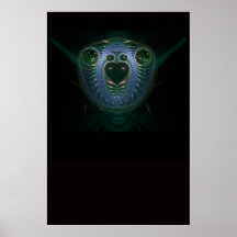tête de monstre d'insecte poster