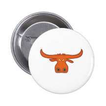 Tête de taureau bulls head badge avec épingle