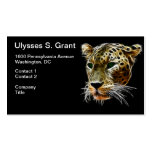 Tête majestueuse de léopard de chat carte de visite