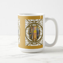 Têtes découpées traditionnelles malaisiennes tasse