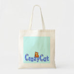 Texte bleu de chat fou - sac