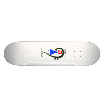 Texte bleu femelle rouge de la clef basse n de ver skateboard customisable