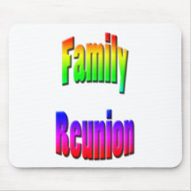 texte d'arc-en-ciel de réunion de famille tapis de souris