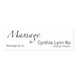 Texte de massage avec AMTA Cartes De Visite Professionnelles
