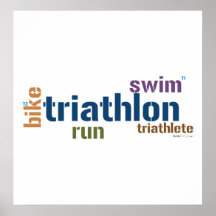 Texte de triathlon affiches