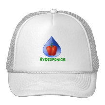 Texte rouge de vert de paprika de culture hydropon casquettes de camionneur