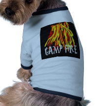 Texture de riches de cool du feu de camp tee-shirts pour animaux domestiques