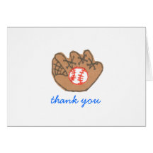 Thank-you van het honkbal kaart