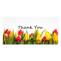 Thank-You van tulpen de Klantgerichte Kaart van de Foto Kaart