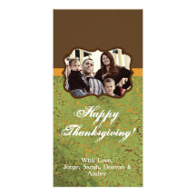 thanksgiving grunge vert et jaune PHOTOCard de 4x8 Photocartes