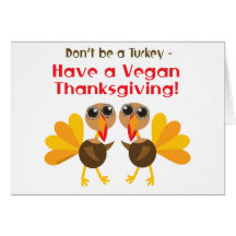 Thanksgiving végétalien cartes de vœux